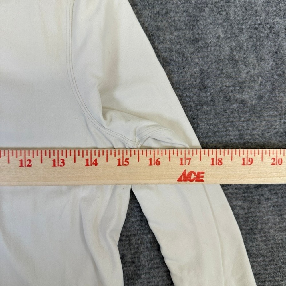Lululemon Its A Tie Long Sleeve Shirt Cream Off White Split Hem Wrap Top Size 6 - Picture 3 of 6